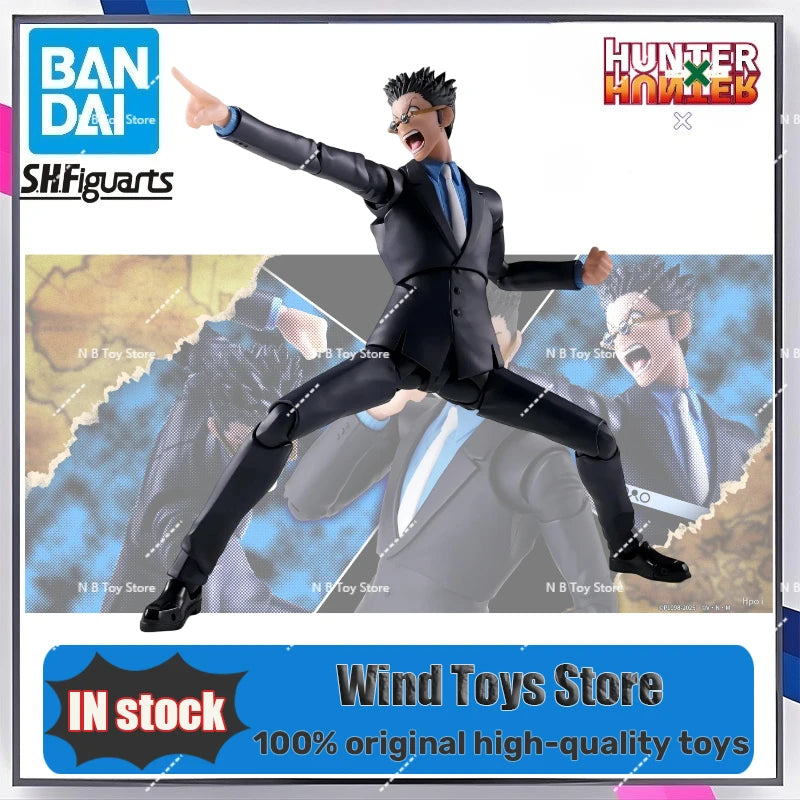 Original BANDAI S.H. Figuarts HUNTER×HUNTER Kurapika Reorio SHF Anime Figures Action Figure Miniature Toys PVC Statuette