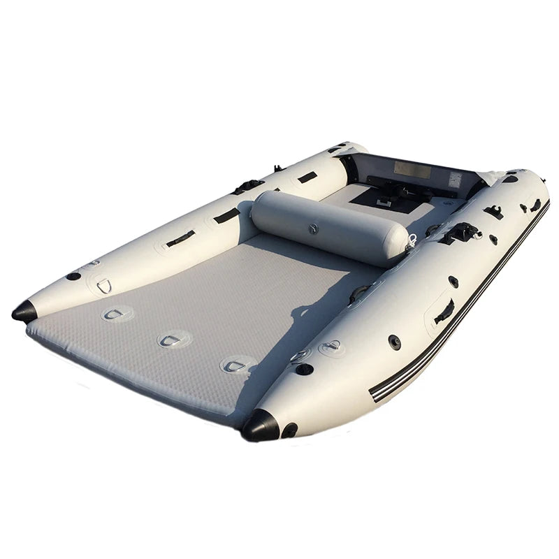 2024 Hot Selling 6-Person Racing Inflatable Aluminum Boat High-Speed Catamaran Thunder Boat Cat Rubber 410cm Kayak for Sale