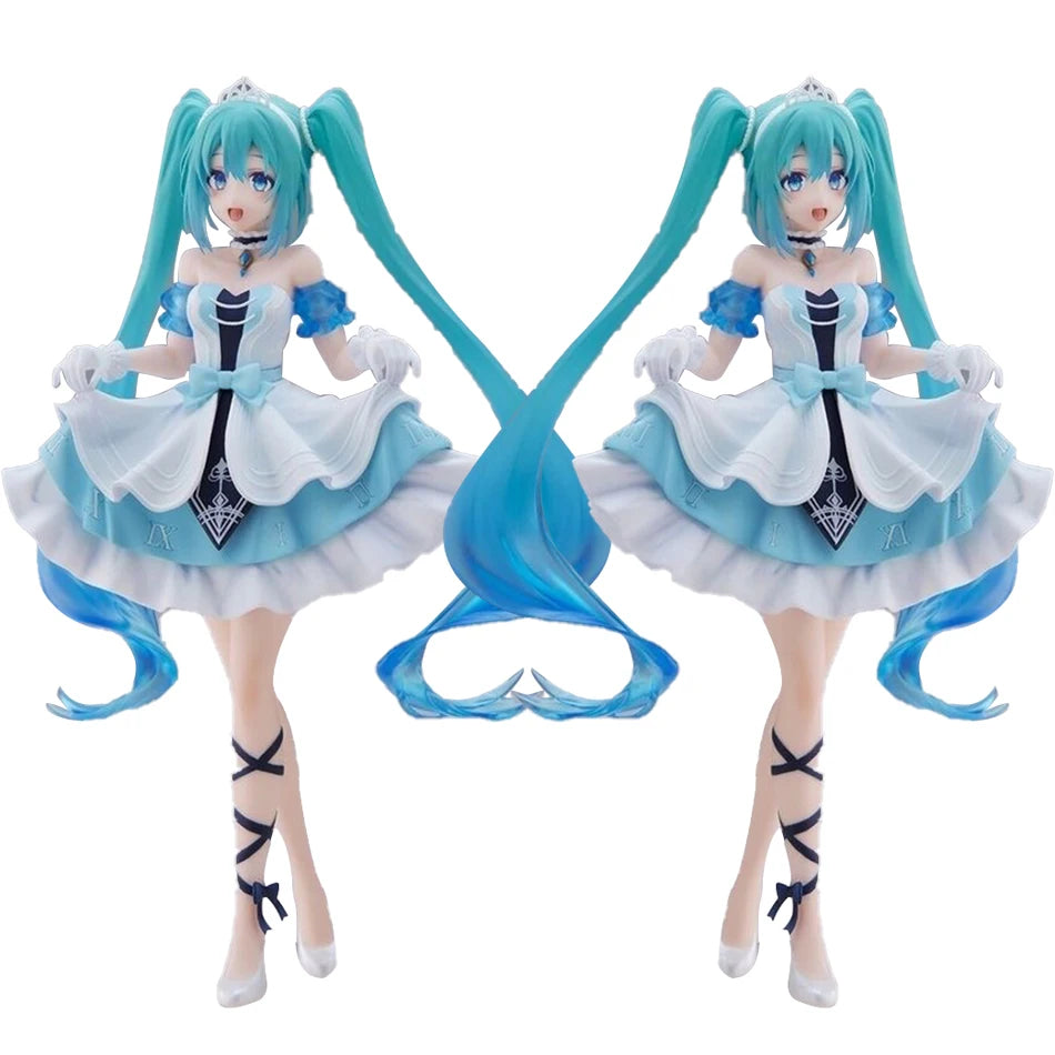 Anime Hatsune Miku 19cm Cinderella Fairy Tale Wonderland Figure, a gift for girls, an anime model ornament.