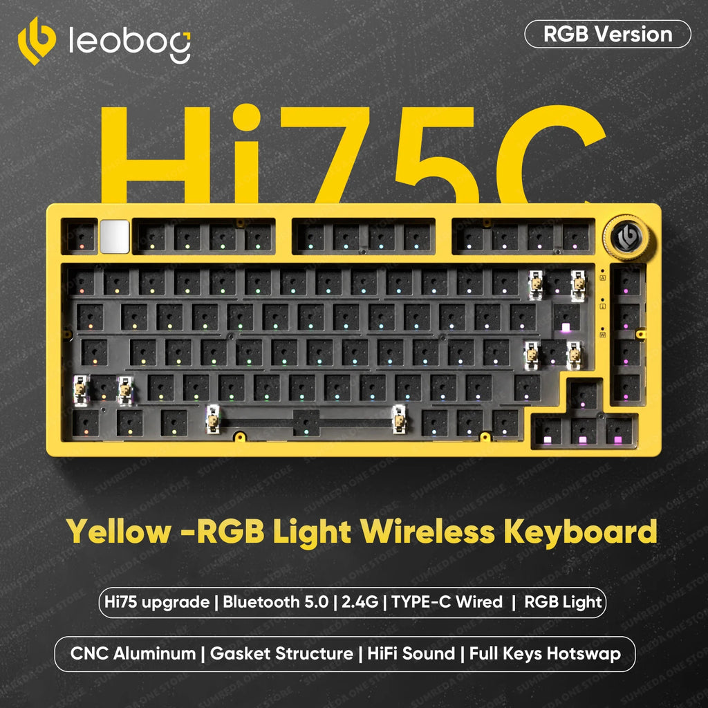 Leobog Hi75C Hi75C Pro Hi75 Gaming Aluminium Drahtlose Mechanische Tastatur Kit 81 Tasten Bluetooth 2,4G Wired Hotswap Gamer Tastatur