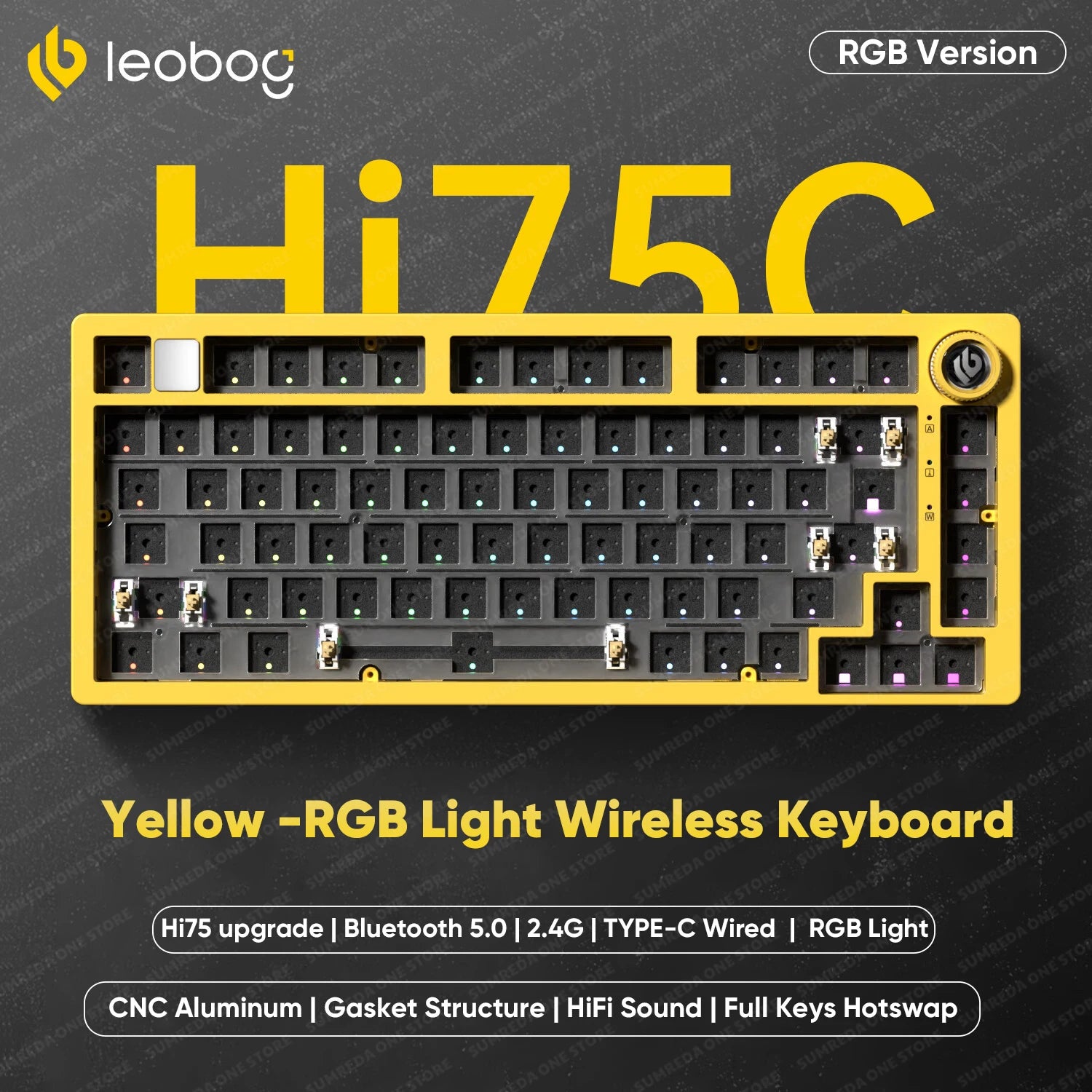 Leobog Hi75C Hi75C Pro Hi75 Gaming Aluminium Drahtlose Mechanische Tastatur Kit 81 Tasten Bluetooth 2,4G Wired Hotswap Gamer Tastatur