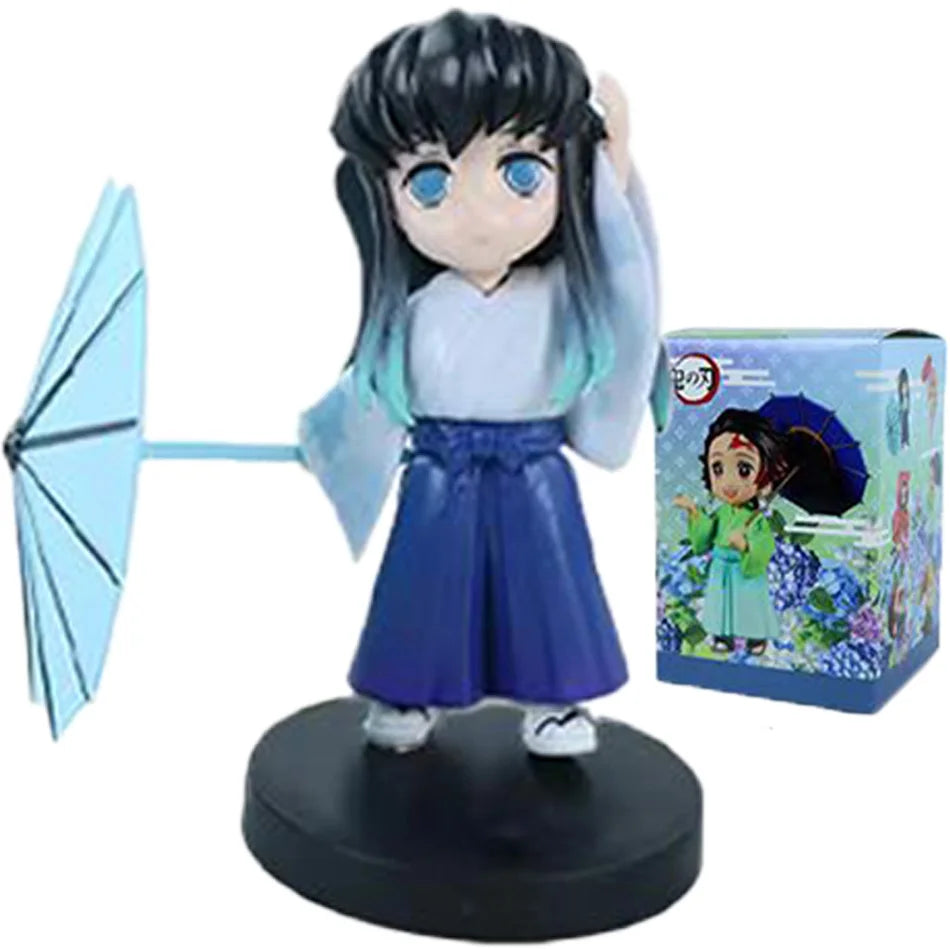 Demon Slayer Tanjiro Kamado Nezuko Anime Cartoon Figure Blind Box Creative Personalized Statue Model Ornament Surprise Gifts Box