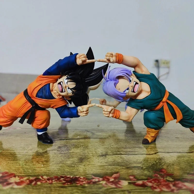 Dragon Ball Figuren Gotenks Trunks Kombinierte Körper-Actionfiguren PVC Anime-Kollektion 10 cm Modellspielzeug Peripherie-Ornamen-Geschenke