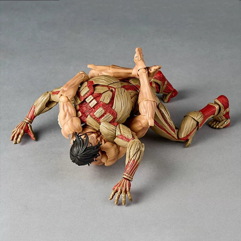 Kaiyodo Armored Titan Figures Revoltech AMAZING YAMAGUCHI Attack on Titan Eren Jaeger Anime  Action Figures Ko Model Toys Gift