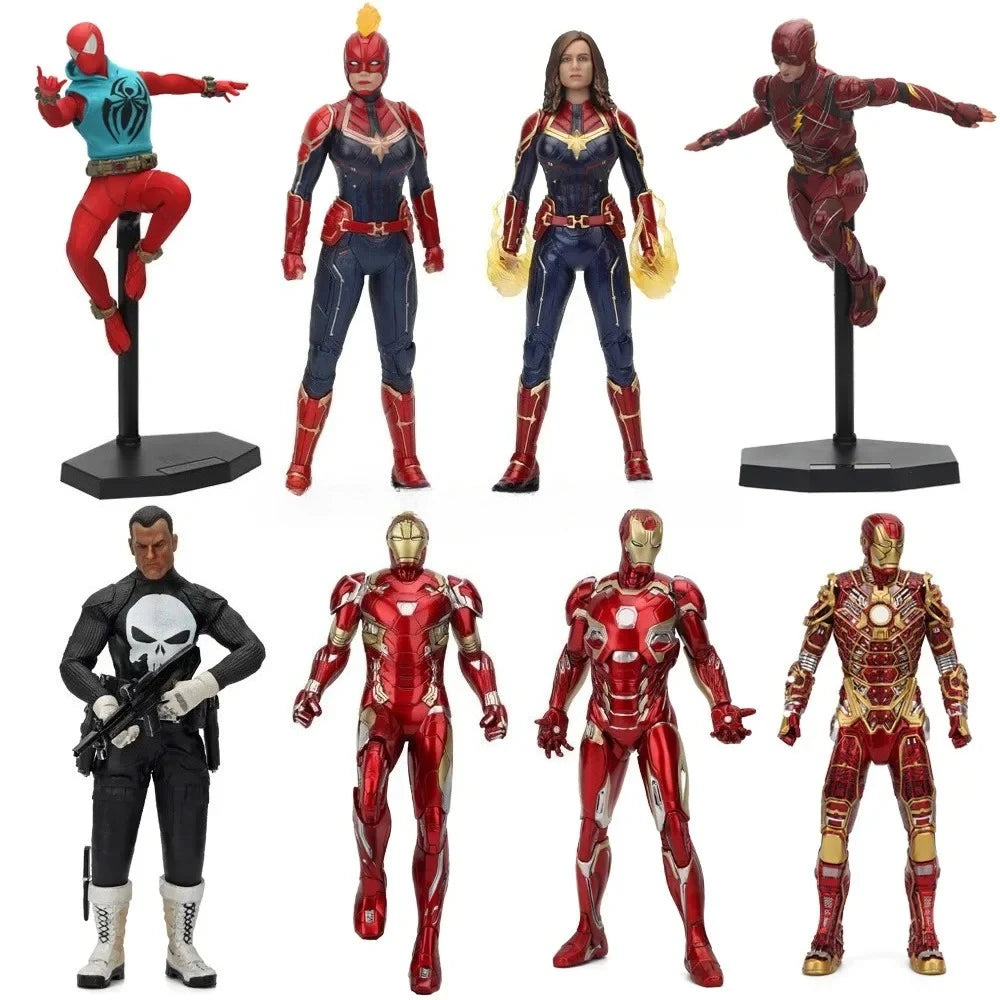 30cm Marvel The Avengers 1/6 Iron Man Mk46 Scarlet Spiderman Anime Figure Model Collection Toy Gift