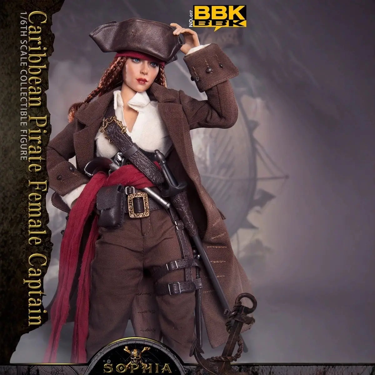 Spot 1/6 Soldier Handmade Caribbean Pirate Female Captain Sofia Bbk017 Action Figure Model Toys Action Figure Holiday Gifts
