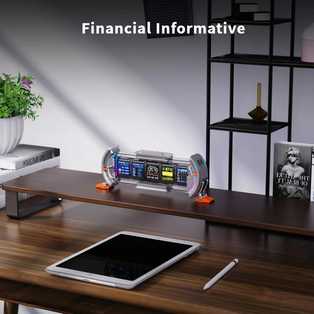 Divoom Times Gate Gaming-Raum-Setup, Digitaluhr mit intelligenter APP-Steuerung, WiFi-Verbindung, RGB-LED-Anzeige, Bürodekor Cyberpunk