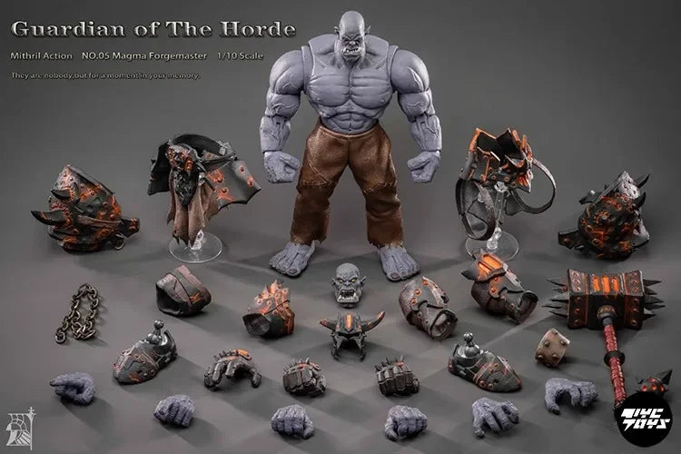 In-stock Mythril 1/10 Scale Action Soldier Tribal Guardian 05 Lava Forge Master Orc Barbarian Complete Game 6-inch Action Figure