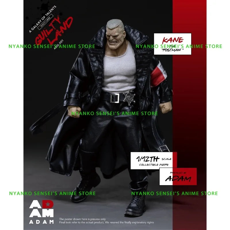 In Stock ADAM GUILTY LAND KANE Postman 1/12 Scale Sin City Fabric Outfit Soldier Action Figure Anime Model Toy Gift Collectible