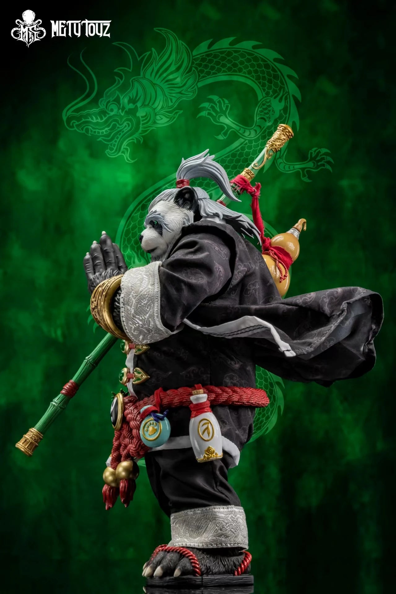 Metytoyz Memory Toys Adventurer World Wave 4 Kung Fu Master Wander Panda WuQingLie 20cm Action Figure Collection Model Doll Toys