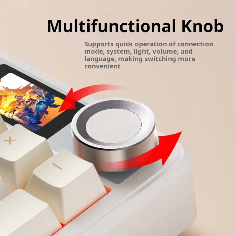 AULA F108 Pro Bluetooth 2.4G wired three-mode connection mechanical keyboard full-key hot-swappable gasket structure RGB light