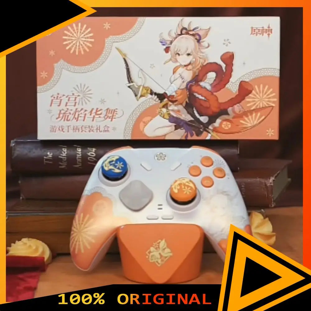 New MiHoYo Genshin Yoimiya GamePad Impact Wireless Game Controller Gift Box Set Charging Applies Joystick PC Gift Cosplay Prop