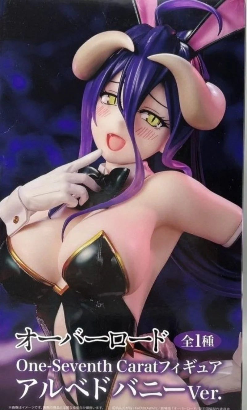 Original  TAITO OVERLORD One Seventh Carat Overlord Albedo Bunny Ver. 1/7 H=190mm Anime Character Model Figure toy