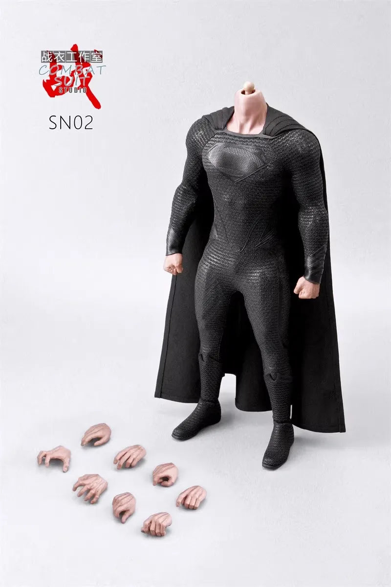 COMBA SUIT 1/6 SN02 Superhero Super Flexible Body Model Night Messenger Battle Suit Fit 12Inch Action Figure Soldier Head Sculpt