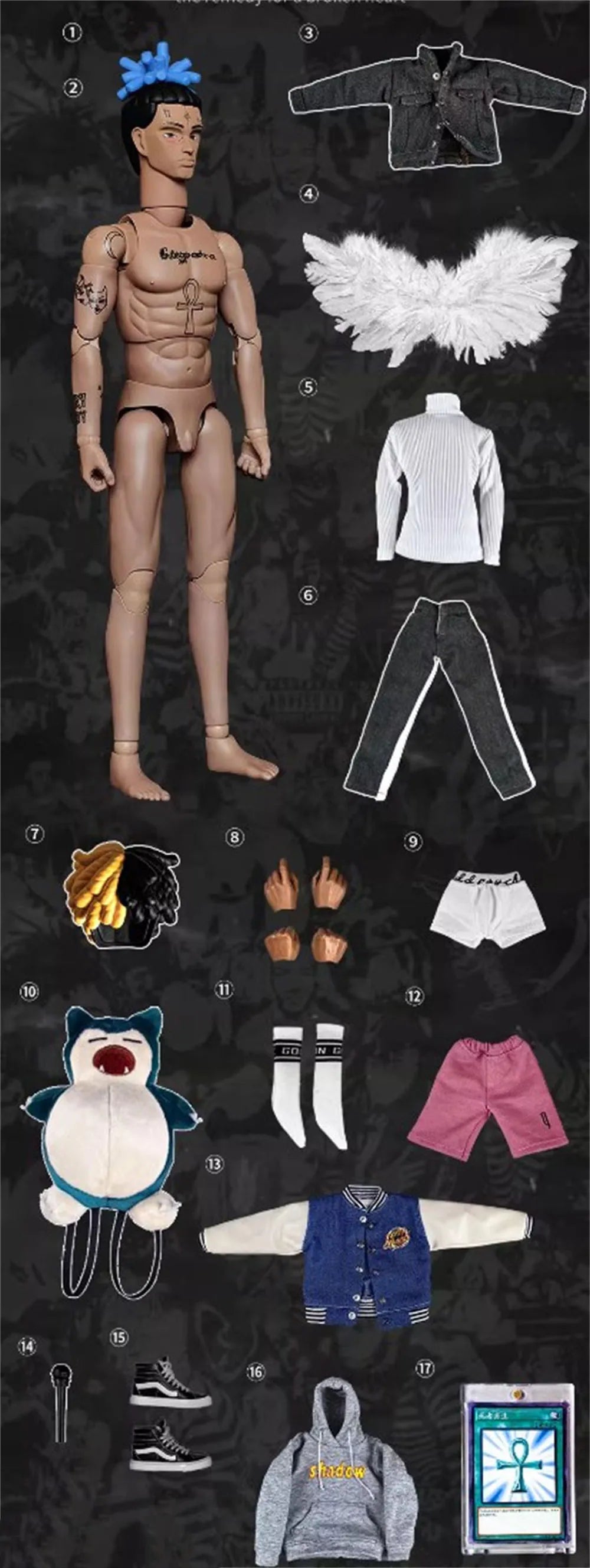 3ATOYS 1/6 GOON Fashion Modern Design Baseball Boys Rapper Dressing Suit With Body Standard Version 12" Action Figure Collect