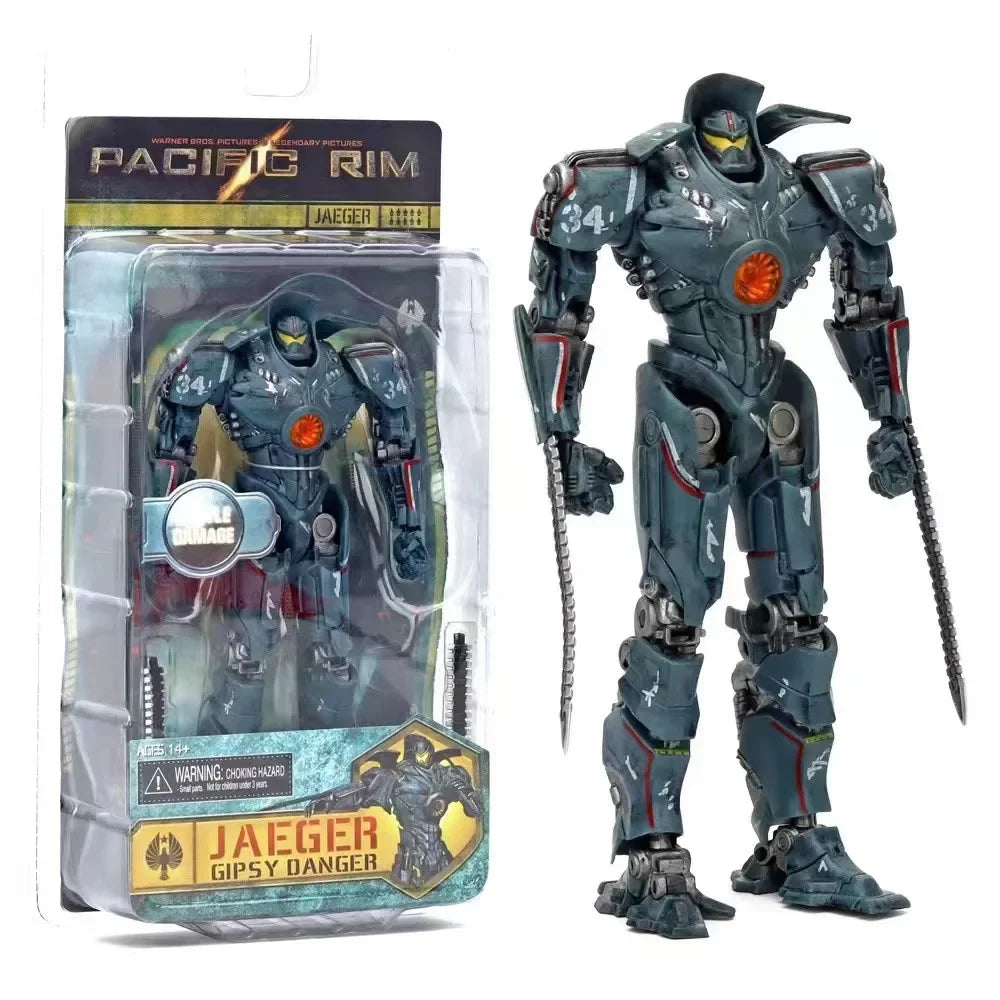 Emit Light 20CM NECA Figure Pacific Crimson Typhoon Gipsy Danger Cherno Alpha Model Toys Rim Collection Doll Gift