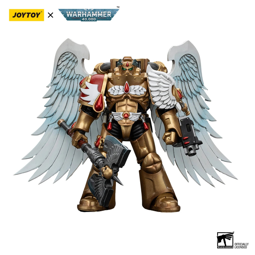 JOYTOY Warhammer 40K 1/18 Action Figure Blood Angels Sanguinary Guard with Encarmine Axe Anime figures Toys Model