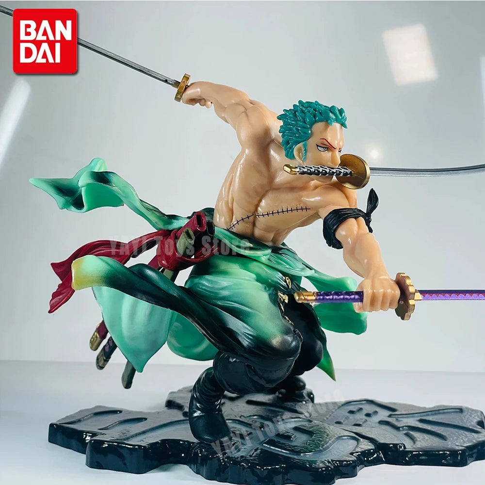 New One Piece Anime Figure 10cm Roronoa Zoro Three-blade Sa-maximum Manga Anime Statue Action Figure Collection Model Kid Pvc To