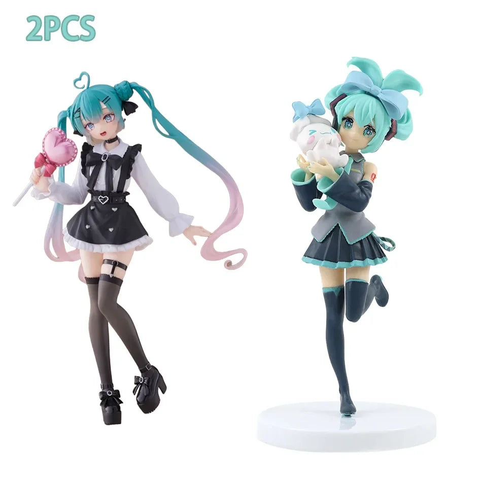 21 cm Sexy Girl Hatsune Miku Anime Figur Mode Subclture Miku Actionfigur Weihnachtsgeschenk PVC Sammlung Modell Puppenspielzeug