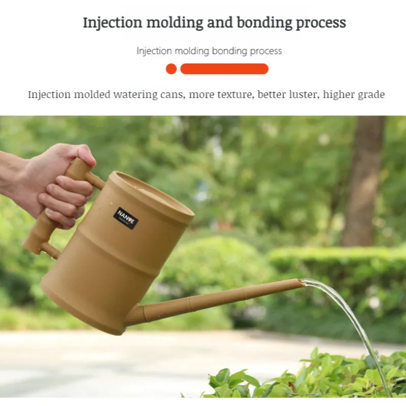 Chinese Style Large Capacity Watering Can Bamboo Tube Long Spout Horticultural Flower Water Pot Flower Shop Watering Prop