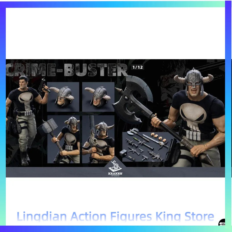 In Stock KRAKEN STUDIO Criminal Buster Punisher 1/12 Action Figure Animation Character Model Toy Collection Gift