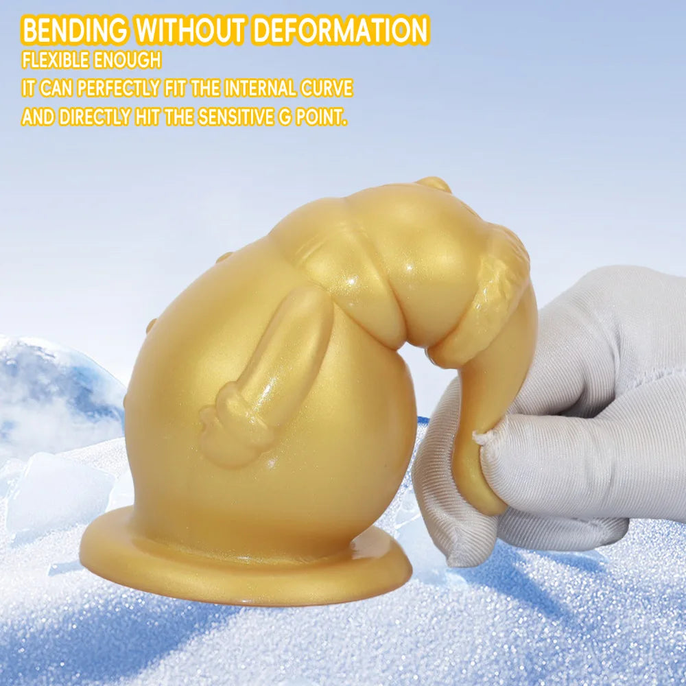 25Oversize Soft Butt Plug Silicone Anal Toy Unisex Use Anal Massage Vaginal/Anal Dual-Use Dildo Suction Cup Sexy Toys Adult Toys