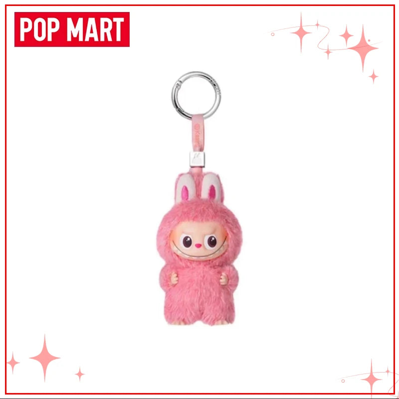 POPMART Чудовищата Лабубу V4 Pin for Love Series Blind Box Vinyl Face Plush Doll Visual Keyring Toy Коледни подаръци