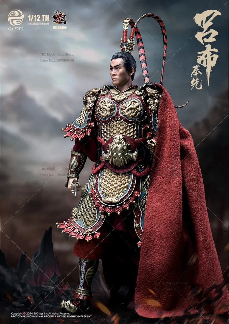 303TOYS SG009 1/12 Scale Flying General Lü Bu Courtesy Name Fengxian 6-inch Full Set Action Figure Soldier Height About 22CM
