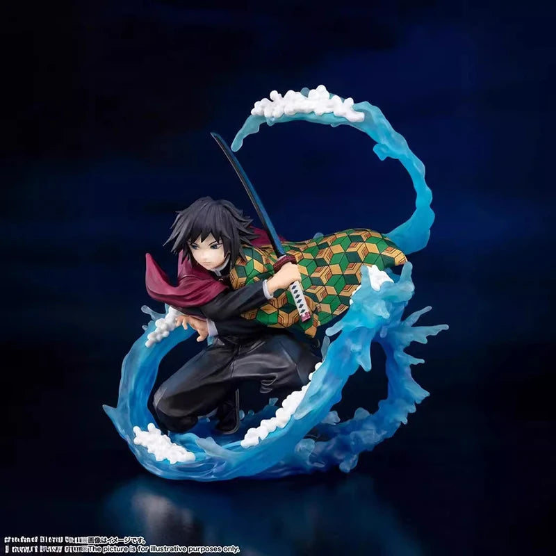 Dämonentöter Kimetsu No Yaiba Giyu Tomioka Water Hashira Zero Series Wasseratmende Statue Modell verpackte Figur Sammlerstück Geschenk