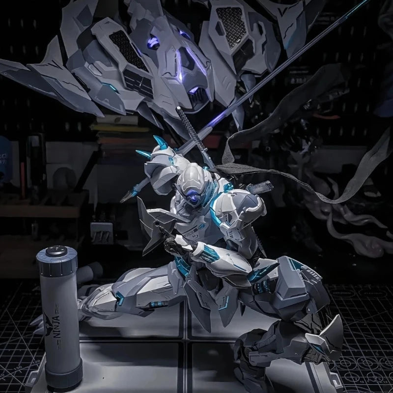 Zen Of Meta Shadow Domain Ninja White Ghost Alloy Action Figures Gk Model Kit Multi Accessories Toy Exquisite Handsome Ornament