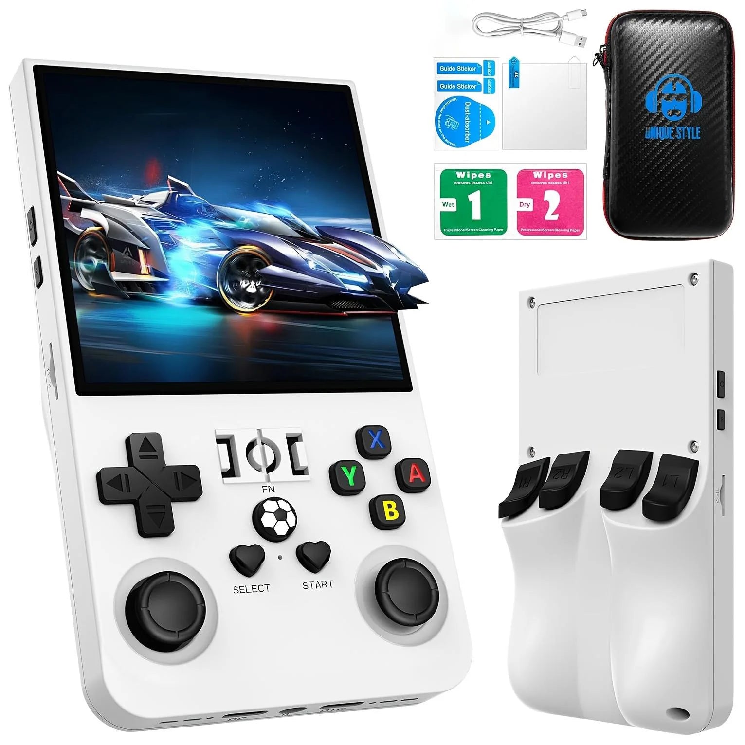 WUDS R36MAX Retro Handheld Game Console, Portable Hand Held Open Source Linux System 4.0Inch IPS Screen Portable Video Player