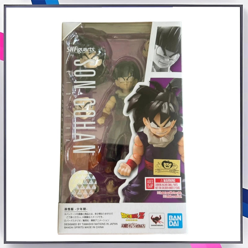 100% Original In Stock BANDAI S.H.Figuarts Dragon Ball Z SHF Son Gohan Children's Action Figure Toys in PVC Collect Gifts