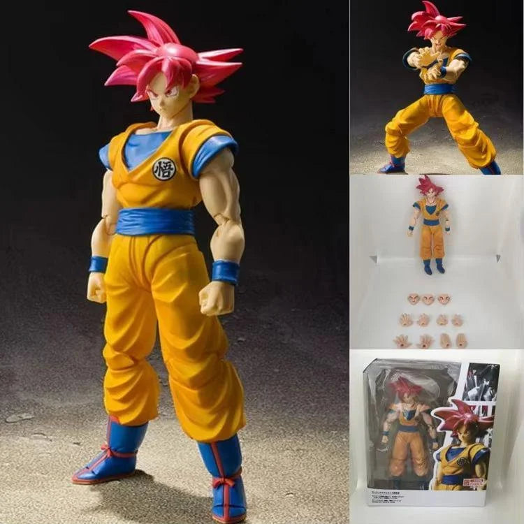 New Dragon Ball Shf Black Goku Saiyan Zamasu Pink-Jointed Action Figure Model Figurine Anime Collection Decoration Model Toys