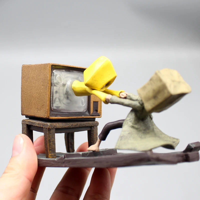 Little Nightmares II Аниме игра Фигурка Mono Six Светещ анимационен герой PVC Модел Настолна колекция Хелоуин Детски играчки Подаръци