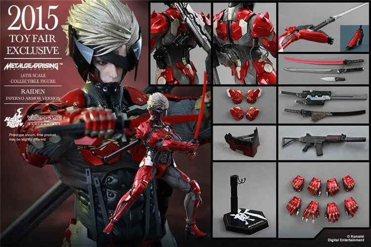 In Stock HOTTOYS HT 1/6 VGM19 Metal Gear Rising Red Thunder Venue Limited Edition Action Figure Model Gift Collection