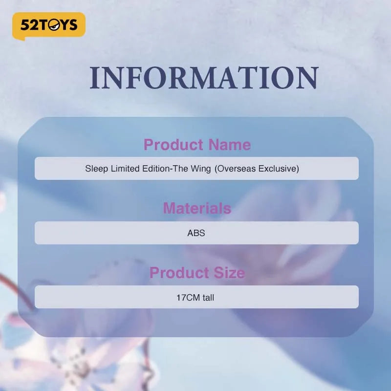 52TOYS Sleep Limited Edition – Der geflügelte Elf, süße Figuren, Sammlerspielzeug, Schreibtischdekoration, Höhe: ca. 17 cm