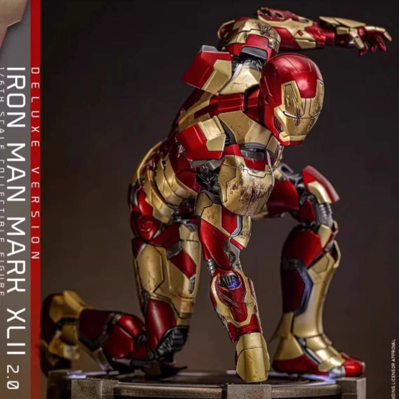 New In Stock Hottoys Iron Man Mk42 Ht 1/6 Mms758b Mms759b 2.0 War-Damaged Deluxe Edition Standard Edition Action Figure Toy