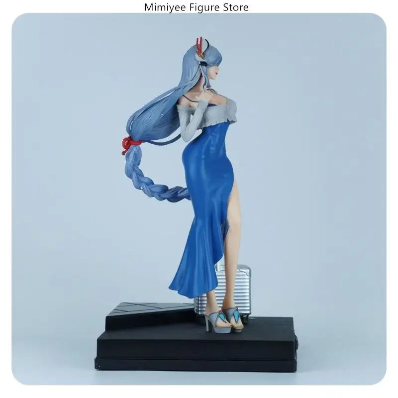 48cm Genshin Impact Shenhe Standing Pose Urban Beauty Anime Figure Model Statue