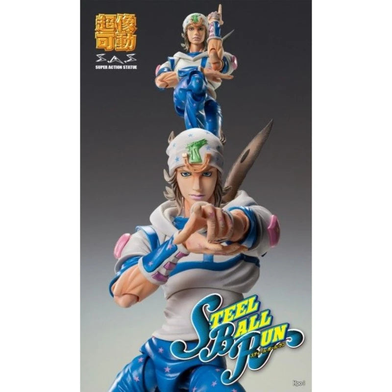Medicos Super Action Statue Johnny Joestar 15cm Articulated Figure JoJo Steel Ball Run Collectible Gifts Toys Model Original