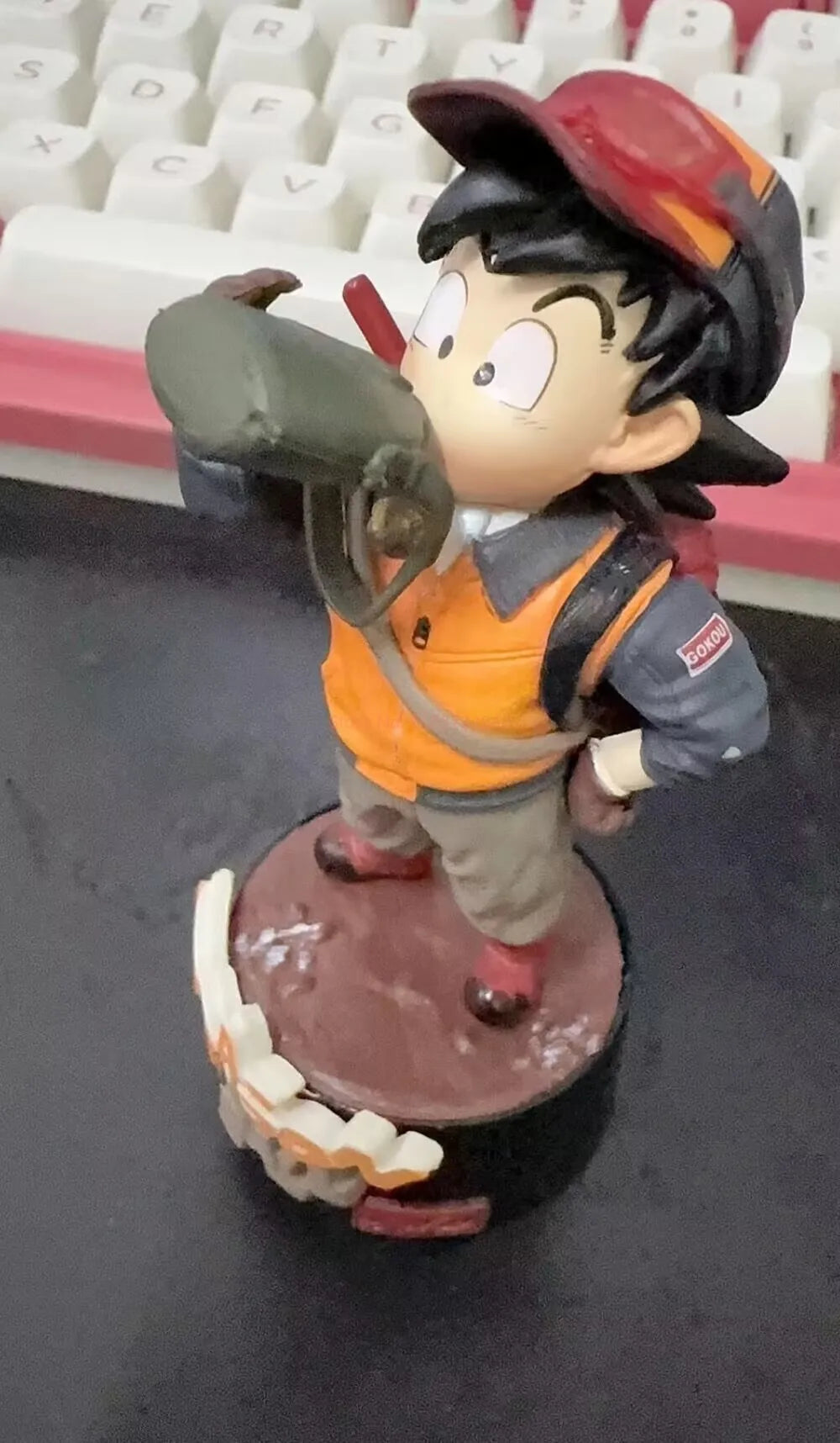 Dragon Ball Super Q Version Goku Drinking Water Figure 40th Anniversary Martial Arts GK Model Desktop Ornament Anime Collectible