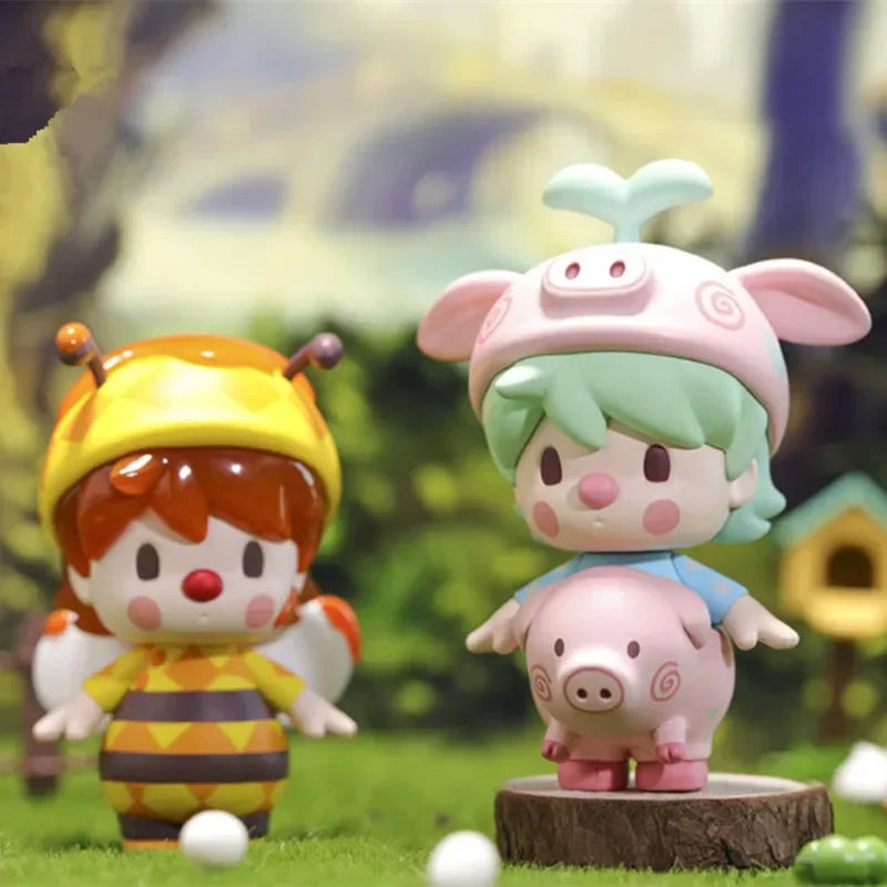 PopMart Sweet Bean Animals Babies Mystery Box Guess Bag Toys Doll Cute Anime Figure Desktop Ornaments Collection Gift Cute Model