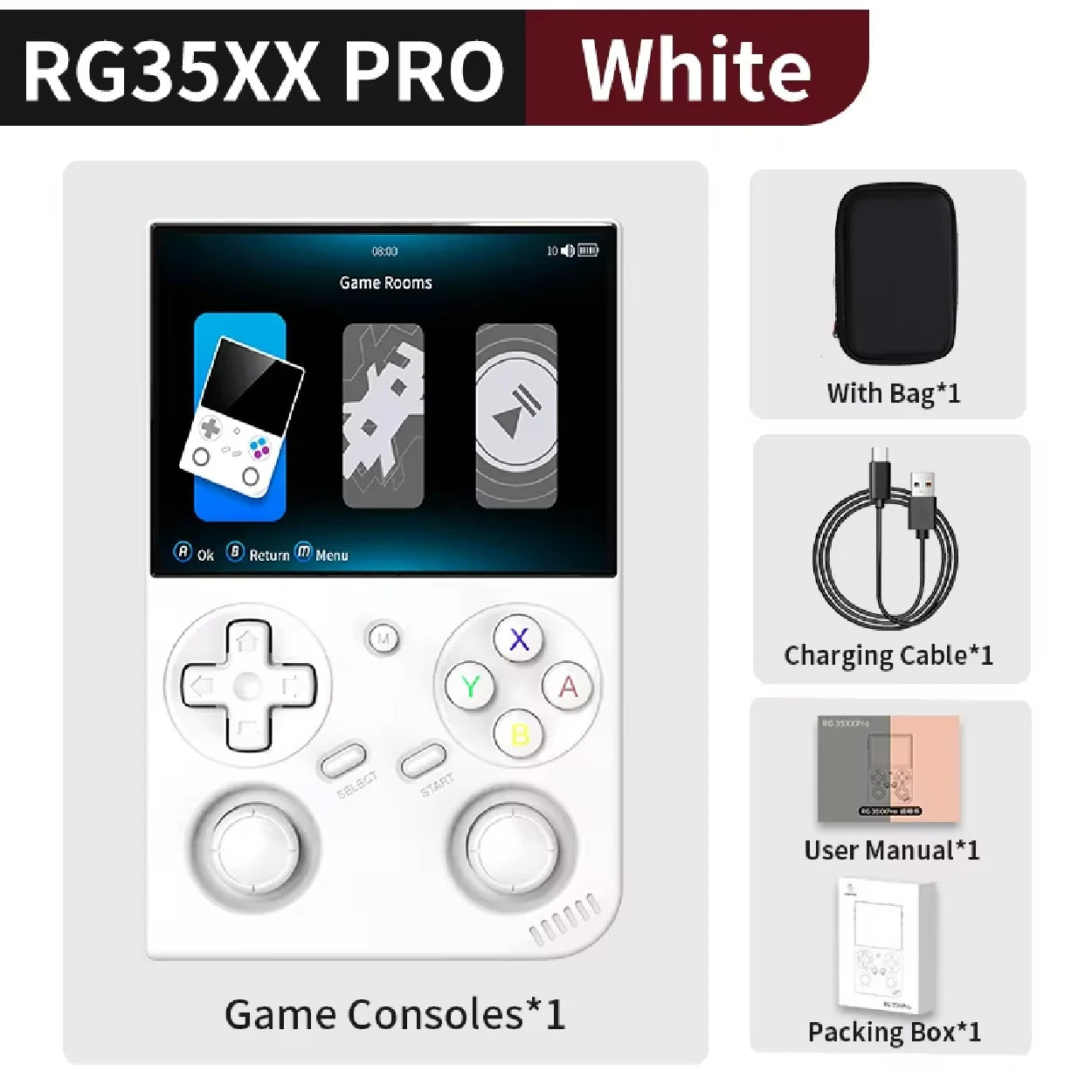 ANBERNIC RG 35XXPro Retro Handheld Game Console RG35XX Pro Gaming Player Support RixelHK WiFi Streaming Controller HD TV Output