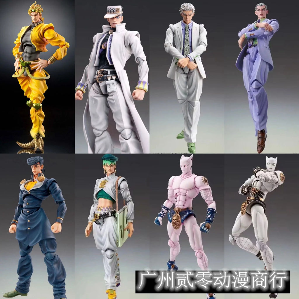 Jojo'S Bizarre Adventure Super Action Statue - Jotaro Kujo (Diamond Is Unbreakable) & Yoshikage Kira Figure Set