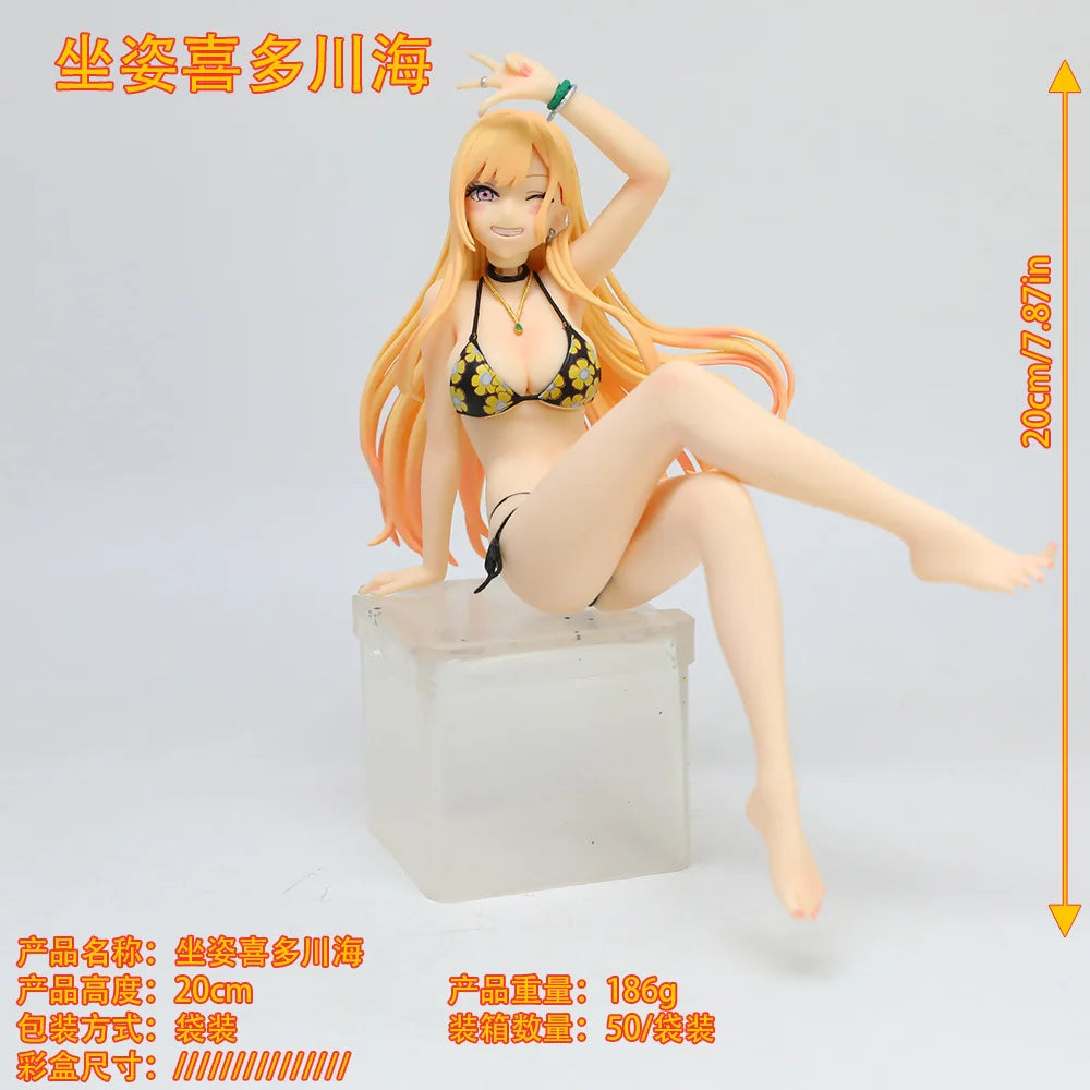 In Stock  Anime Style Swimsuit Female Figure Sitting Pose Decor Statue Model Collectible Toy For Desk Decoration Bulk Sale