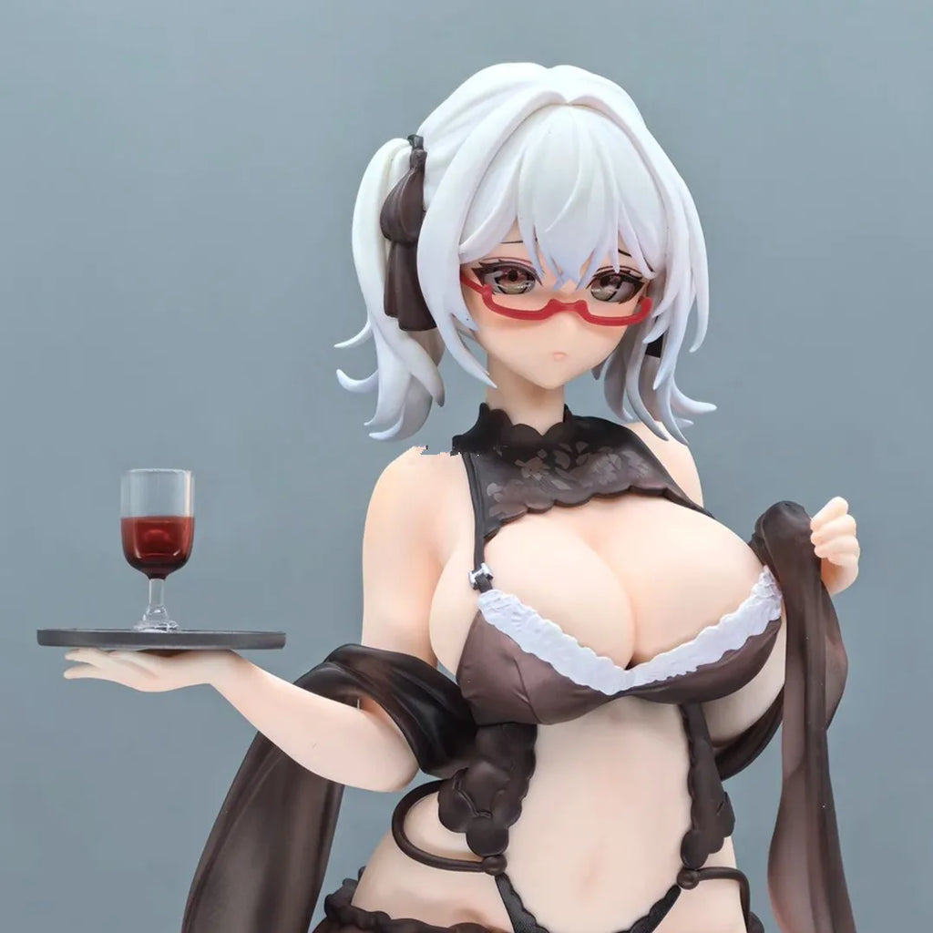 Cynthia 1/6 Scale 27cm Wine Waiter Girl PVC Action Figure Collectible Model Toy for Girls Chinese Anime Complete Figure