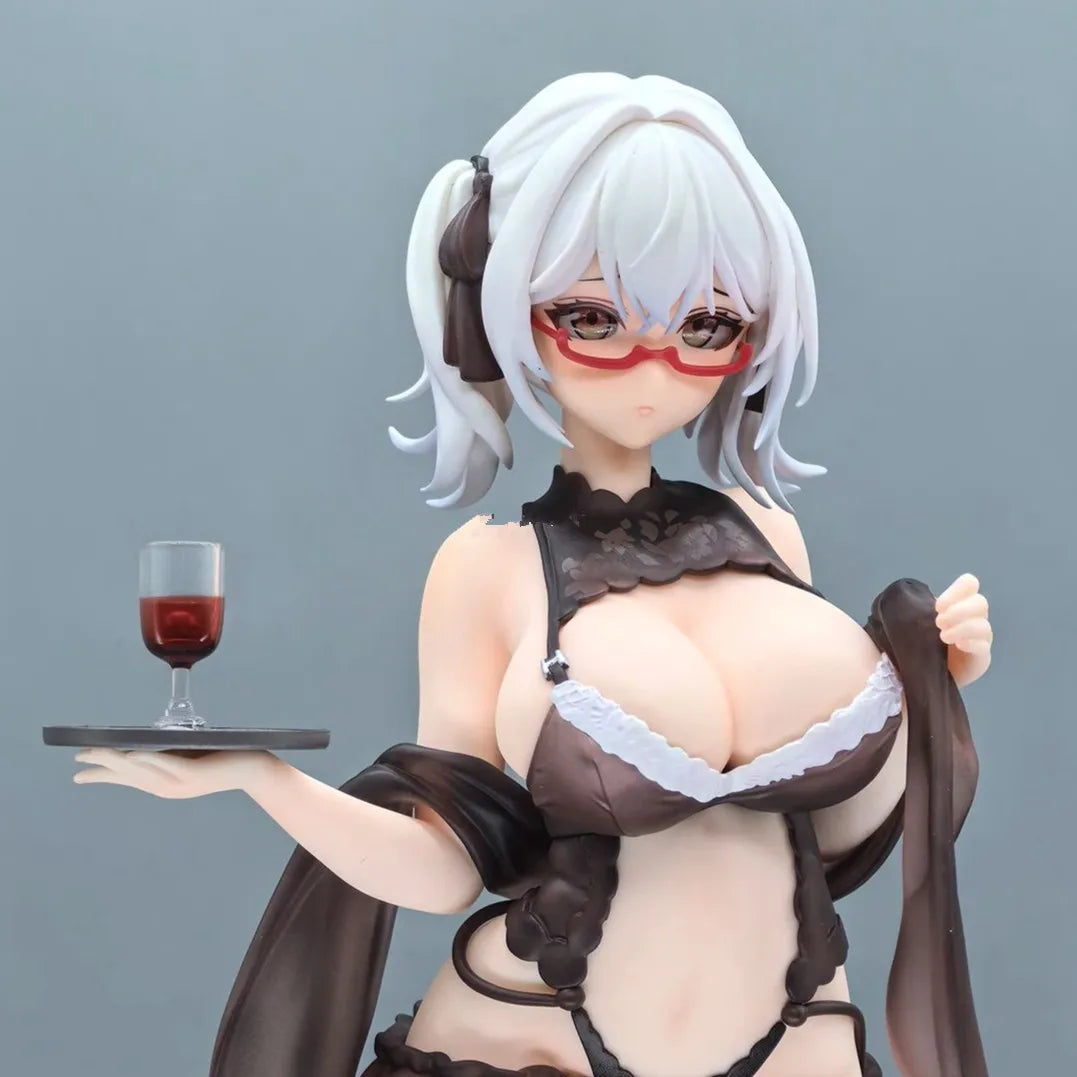 Cynthia 1/6 Scale 27cm Wine Waiter Girl PVC Action Figure Collectible Model Toy for Girls Chinese Anime Complete Figure