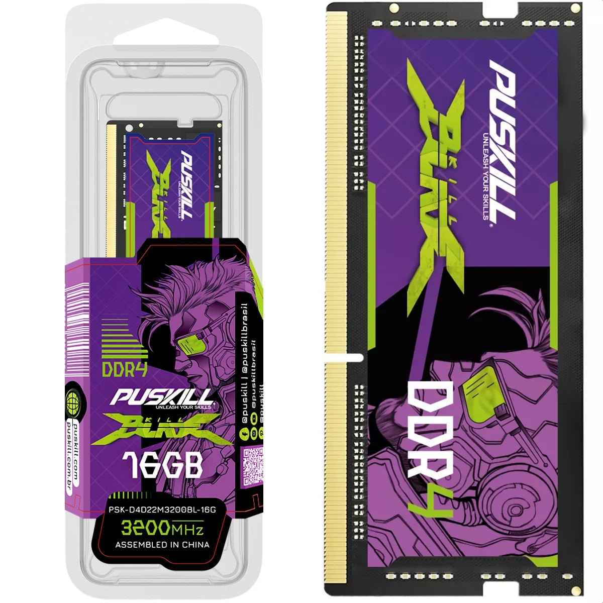 PUSKILL DDR4 Killblade Notebook Gamer Memoria Ram 2x16GB 2x8GB 3200MHz 1.2V 260pin Sodimm For Laptop Memory