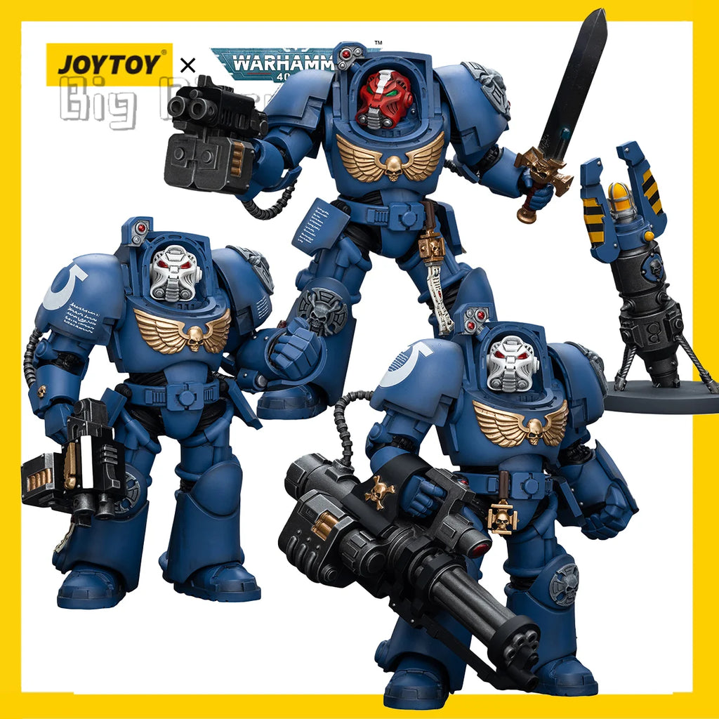 [IN STOCK]JOYTOY Warhammer 40K Action Figure 1/18 Ultramarines Terminator Squad 3PCS Model birthday