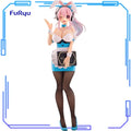 In Stock FuRyu Original Genuine Super Sonico BiCute Bunnies Figure Waitress Light Blue Ver. 28cm Sexy Model Toy Figure Xmas Gift