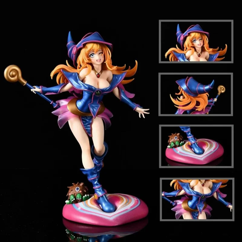 Yu-Gi-Oh! Duel Monsters Ryuukishi Schwarzes Magier-Mädchen Art Works Monsters Anime Figuren PVC Actionfigur Spielzeug Spielmodell Puppe